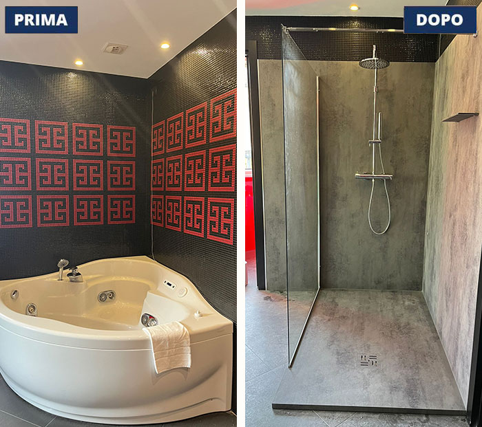 Sostituzione vasca in doccia in Hotel a Bergamo
